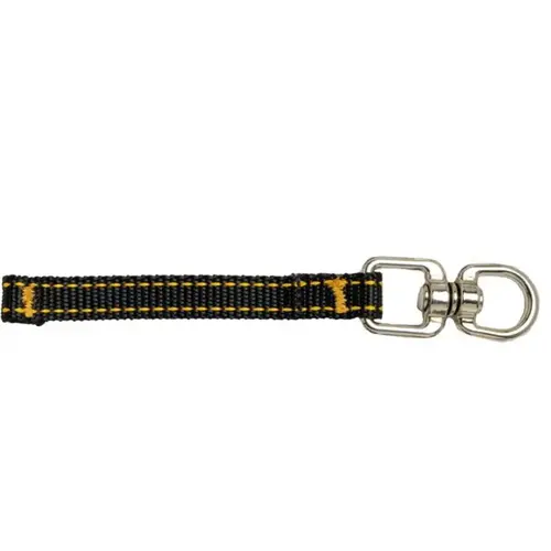 Tool Attachment Polyester Webbing Swivel 4.5" L Black/Yellow Black/Yellow
