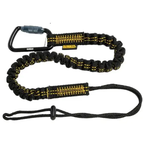 Single Leg Lanyard Aluminum/Polyester 32" L 15 lb. cap. Black/Yellow Black/Yellow