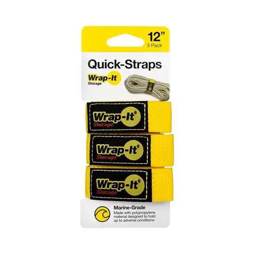 12" YEL Hook Strap - pack of 18 12" YEL Hook Strap - pack of 18