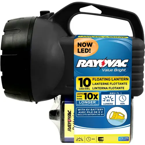 Floating Lantern - 85 Lumens - (1) 6V Batteries Included - EFL6V10LED-B Black