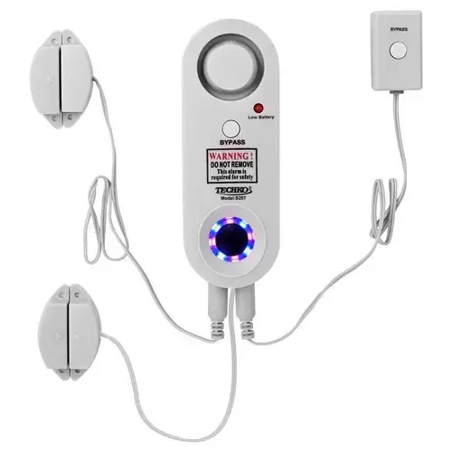 Security Alarm Battery Powered/Plug-In Indoor and Outdoor White White