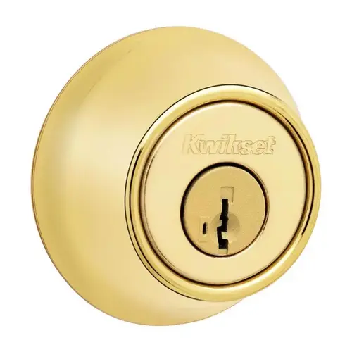 Single Cylinder Deadbolt SmartKey Security Polished Brass Metal Polished Brass Single Cylinder Deadbolt SmartKey Security Polished Brass Metal Polished Brass