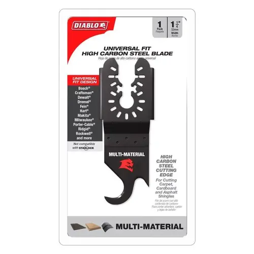 Oscillating Blade 1-1/4" W High Carbon Steel Multi-Material Oscillating Blade 1-1/4" W High Carbon Steel Multi-Material