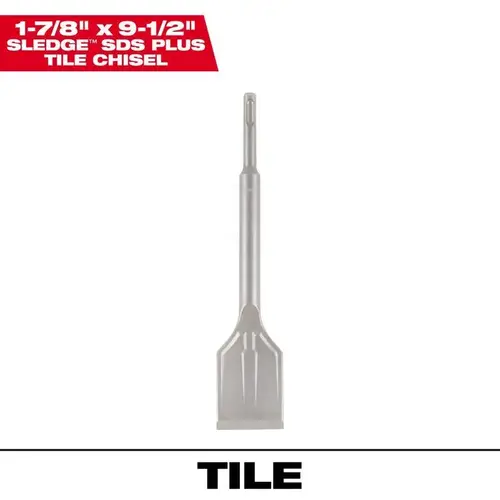 Chisel Bit Sledge 1-7/8" X 9-1/2" L Forged Steel Tile SDS-Plus Shank Chisel Bit Sledge 1-7/8" X 9-1/2" L Forged Steel Tile SDS-Plus Shank