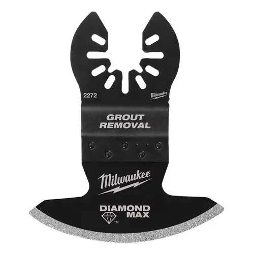 Grout Removal Blade 3.88" L X 0.5" W Diamond Grit Open-Lok Contoured Boot Black Grout Removal Blade 3.88" L X 0.5" W Diamond Grit Open-Lok Contoured Boot Black