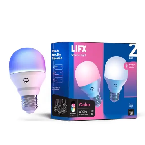 LED Bulb LED A19 E26 (Medium) Smart-Enabled Color Changing 9 Watt Equivalence Clear LED Bulb LED A19 E26 (Medium) Smart-Enabled Color Changing 9 Watt Equivalence Clear