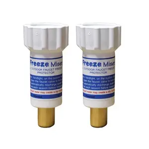Freeze Miser 6000-02 Outdoor Faucet Freeze Protector, 1.507 in W, Brass/Stainless Steel Pair