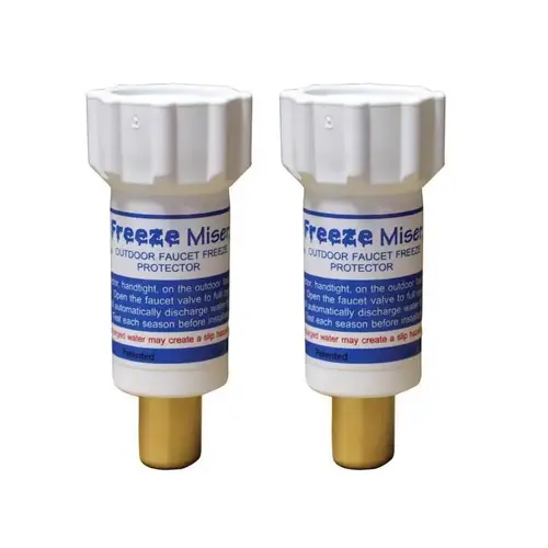 Outdoor Faucet Freeze Protector, 1.507 in W, Brass/Stainless Steel Pair Outdoor Faucet Freeze Protector, 1.507 in W, Brass/Stainless Steel Pair
