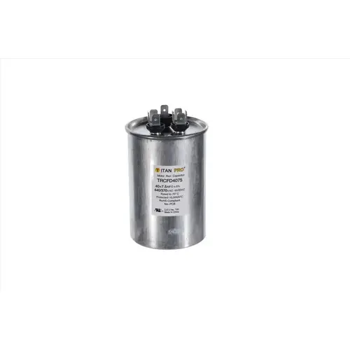 Titan 440/370-Volt 40+7.5 MFD Round Pro Run Capacitor