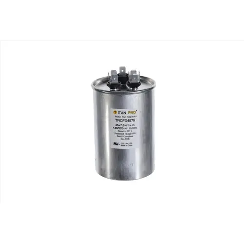 Round Run Capacitor 45+7.5 MFD 440 V Round Run Capacitor 45+7.5 MFD 440 V