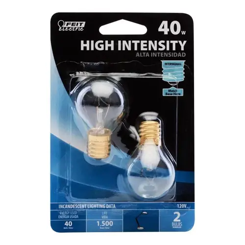 Incandescent Bulb 40 W S11 Globe E17 (Intermediate) Soft White Clear Incandescent Bulb 40 W S11 Globe E17 (Intermediate) Soft White Clear