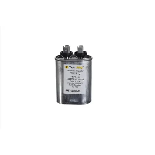 Oval Run Capacitor 10 MFD 440 V