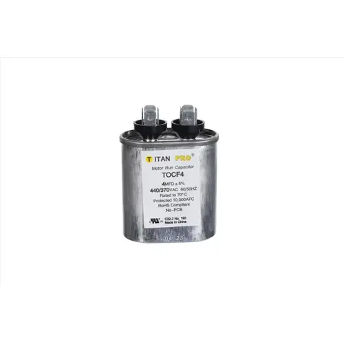 Oval Run Capacitor 4 MFD 440 V Oval Run Capacitor 4 MFD 440 V