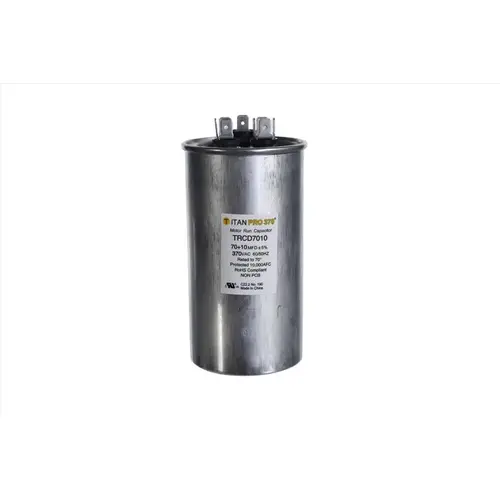 Round Run Capacitor 70+10 MFD 370 V Round Run Capacitor 70+10 MFD 370 V