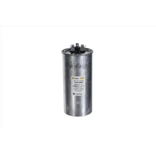 Titan 440/370-Volt 80+5 MFD Round Pro Run Capacitor Silver Titan 440/370-Volt 80+5 MFD Round Pro Run Capacitor Silver