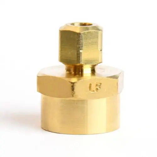 Coupling 1/4" Compression in. X 1/2" D FPT Brass Coupling 1/4" Compression in. X 1/2" D FPT Brass