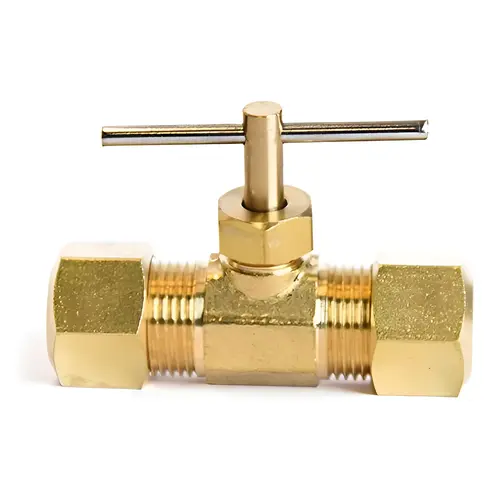 Needle Valve 3/8" 3/8" Brass - pack of 5