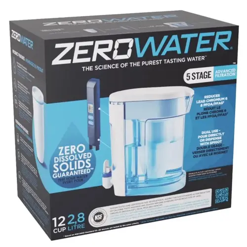 Water Filtration Pitcher Ready-Read 96 oz Blue/White Blue/White