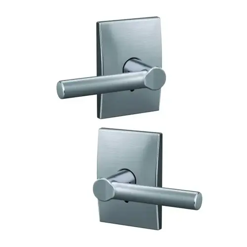 Broadway Lever with Century Rose Non Turning Dummy Lock Satin Chrome Finish Broadway Lever with Century Rose Non Turning Dummy Lock Satin Chrome Finish