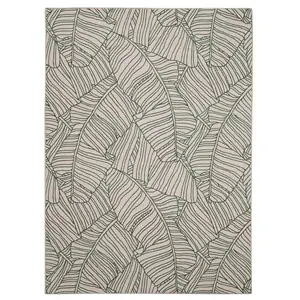 Linon Home Decor RUGACEOW448 Rug 5 ft. L X 7 ft. W Green/Ivory Largo Polyester Green/Ivory