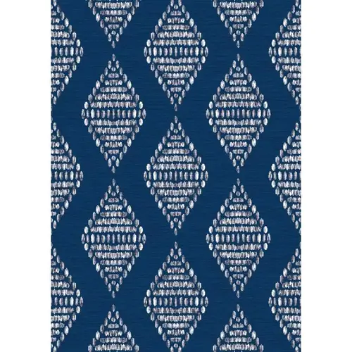 Accent Rug 5 ft. L X 7 ft. W Navy Blue Diamonds Polyester Navy Blue Accent Rug 5 ft. L X 7 ft. W Navy Blue Diamonds Polyester Navy Blue