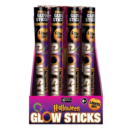 Halloween Glow Sticks Plastic Assorted 8 pc Assorted