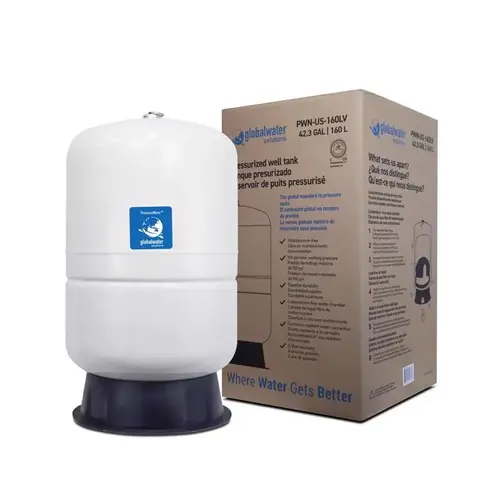 Pre-Charged Vertical Pressure Well Tank PressureWave 42.3 gal Almond