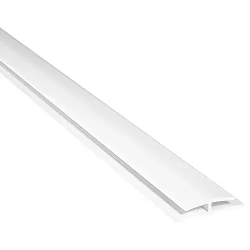 Divider Molding Palclad Pro .75" H X 1.25" W X 96" L Prefinished White PVC Prefinished Divider Molding Palclad Pro .75" H X 1.25" W X 96" L Prefinished White PVC Prefinished
