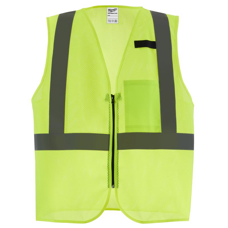 Milwaukee 48-73-2242 Safety Vest Reflective Type R Class 2 High Visibility Yellow L/XL High Visibility Yellow