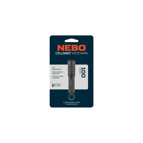 Keychain Light Columbo 100 lm Black/Gray LED AAA Battery Black/Gray Keychain Light Columbo 100 lm Black/Gray LED AAA Battery Black/Gray