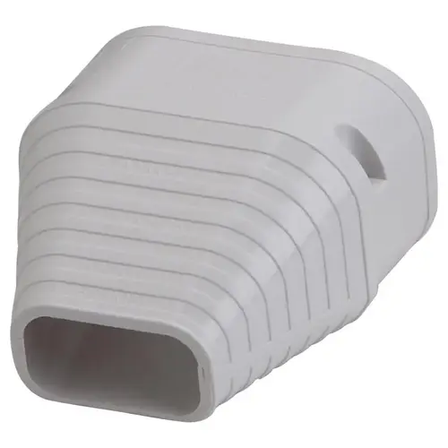 Lineset Cover End Fitting 3.75" W White White