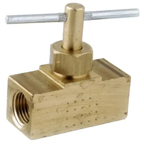 Needle Valve 1/8" 1/8" Brass - pack of 5