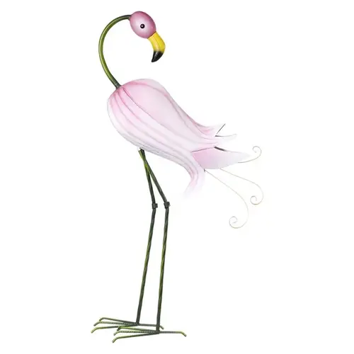 Statue Iron Pink 33" Hibiscus Flamingo Pink Statue Iron Pink 33" Hibiscus Flamingo Pink