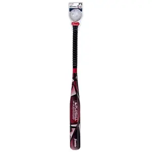 MLB 64153C1 Ball and Bat Set Red Plastic Red