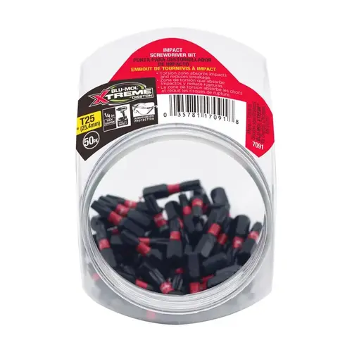 Screwdriver Bit Torx T25 X 1" L S2 Tool Steel Screwdriver Bit Torx T25 X 1" L S2 Tool Steel