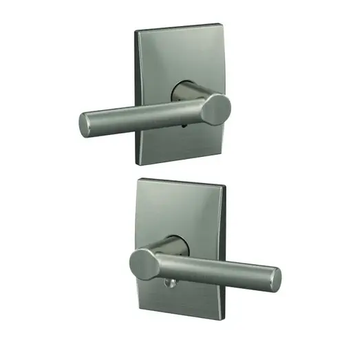 Broadway Lever with Century Rose Passage and Privacy Lock with 16600 Latch and 10027 Strike Satin Nickel Finish Broadway Lever with Century Rose Passage and Privacy Lock with 16600 Latch and 10027 Strike Satin Nickel Finish