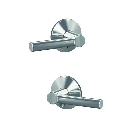 Broadway Lever with Kinsler Rose Passage and Privacy Lock with 16600 Latch and 10027 Strike Bright Chrome Finish Broadway Lever with Kinsler Rose Passage and Privacy Lock with 16600 Latch and 10027 Strike Bright Chrome Finish