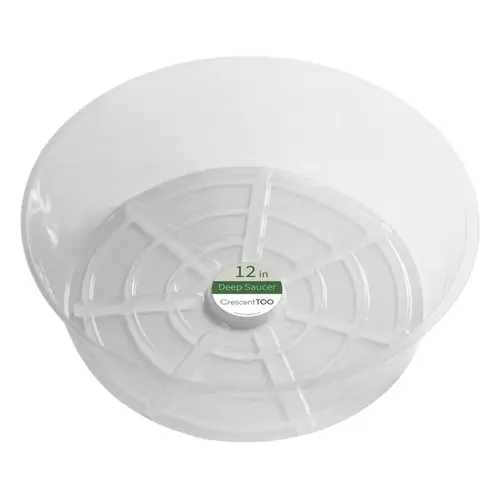 Plant Saucer 3.7" H X 12" D Plastic Clear Clear - pack of 50