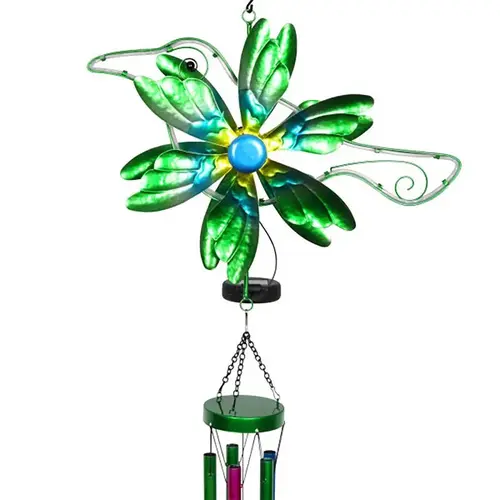 Wind Chime Multi-color Metal 41" Hummingbird Multi-color Wind Chime Multi-color Metal 41" Hummingbird Multi-color