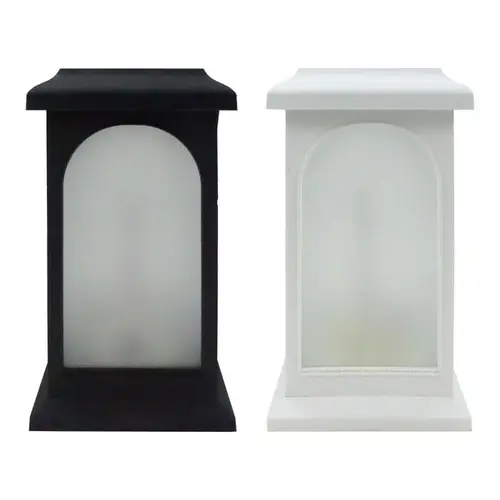 LED Candle Lantern Plastic Black/White Black/White