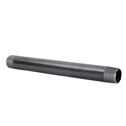 Pre-Cut Pipe 1/2" D X 14" L Black Steel Black Pre-Cut Pipe 1/2" D X 14" L Black Steel Black