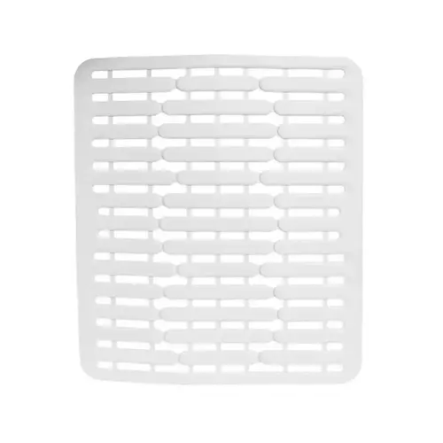 Sink Mat 11" L X 13" W X 1" H Silicone White Sink Mat 11" L X 13" W X 1" H Silicone White