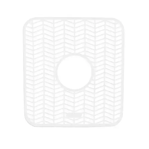 Sink Mat 13" L X 14" W X 0.19" H Silicone White