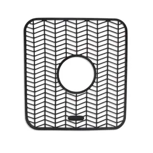 Core Kitchen AC54170 Sink Mat 12" L X 13" W X 0.19" H Silicone Black