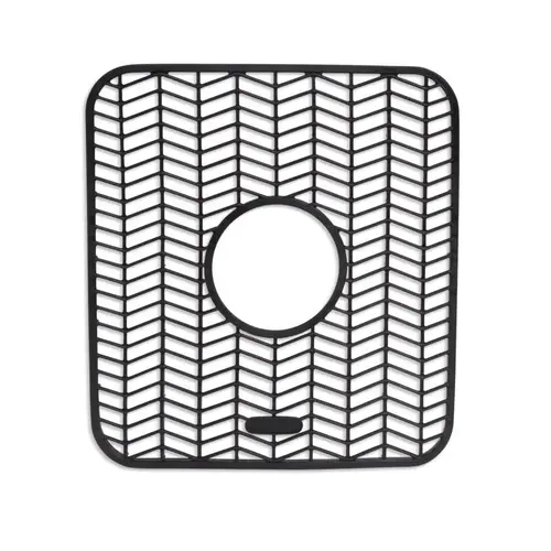 Sink Mat 12" L X 13" W X 0.19" H Silicone Black