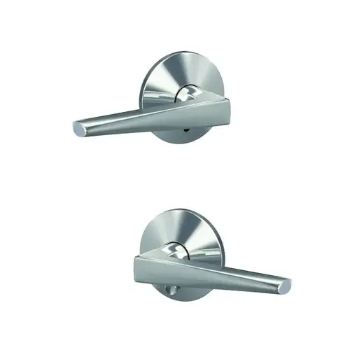 Eller Lever with Kinsler Rose Passage and Privacy Lock with 16600 Latch and 10027 Strike Bright Chrome Finish Eller Lever with Kinsler Rose Passage and Privacy Lock with 16600 Latch and 10027 Strike Bright Chrome Finish