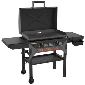 Blackstone 2311 Outdoor Griddle with Hood 2 Burner Natural Gas/Propane Black/Silver Black/Silver