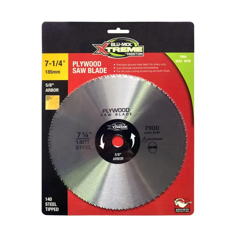 Blu-Mol Xtreme Circular Saw Blade 7-1/4 D X 5/8 Steel 140 teeth E0217117 Blu-Mol Xtreme Circular Saw Blade 7-1/4 D X 5/8 Steel 140 teeth E0217117