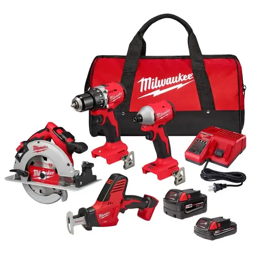 Milwaukee M18 Compact Brushless 4-Tool Combo Kit Milwaukee M18 Compact Brushless 4-Tool Combo Kit