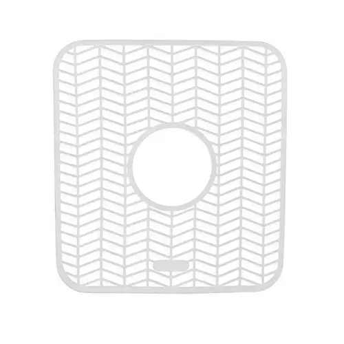 Sink Mat 11.5" L X 12.5" W X 0.4" H Silicone Clear